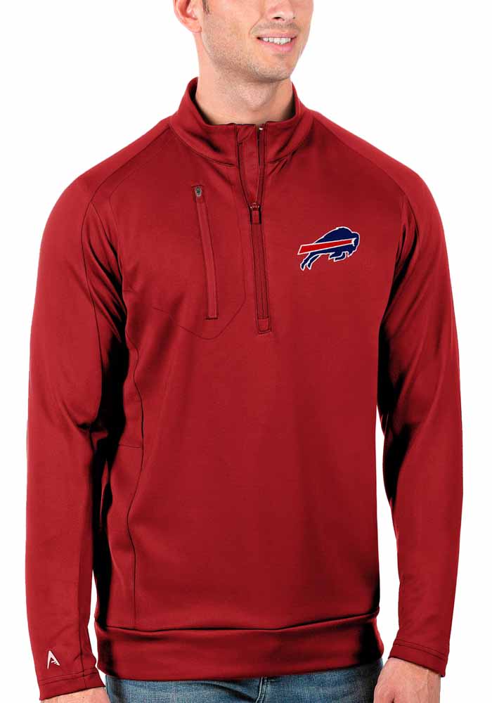 Men's Antigua Red Buffalo Bills Victory Pullover Hoodie Size: Small