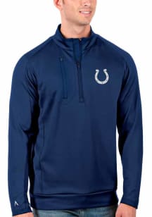Antigua Indianapolis Colts Mens Blue Generation Long Sleeve 1/4 Zip Pullover