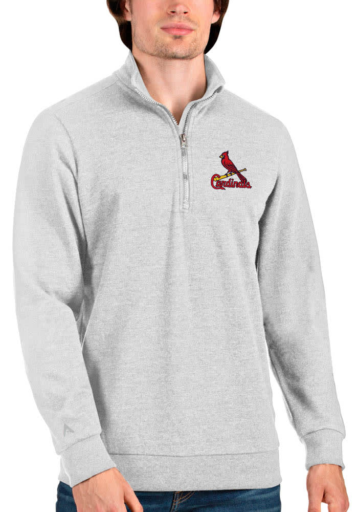 Antigua MLB St. Louis Cardinals Men's Tribute Pullover, Blue, Medium