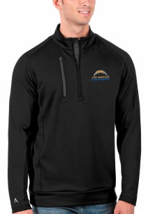 Antigua Los Angeles Chargers Mens Black Generation Long Sleeve 1/4 Zip Pullover