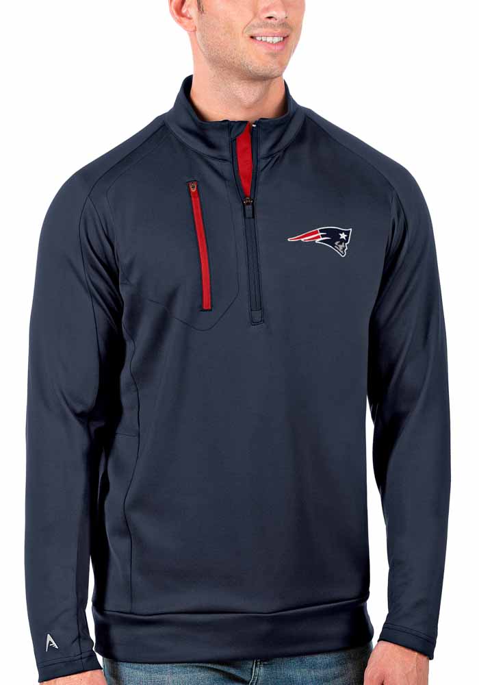 New England Patriots Antigua Victory Pullover Sweatshirt - Navy