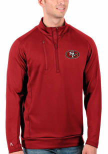 Antigua San Francisco 49ers Mens Red Generation Long Sleeve 1/4 Zip Pullover