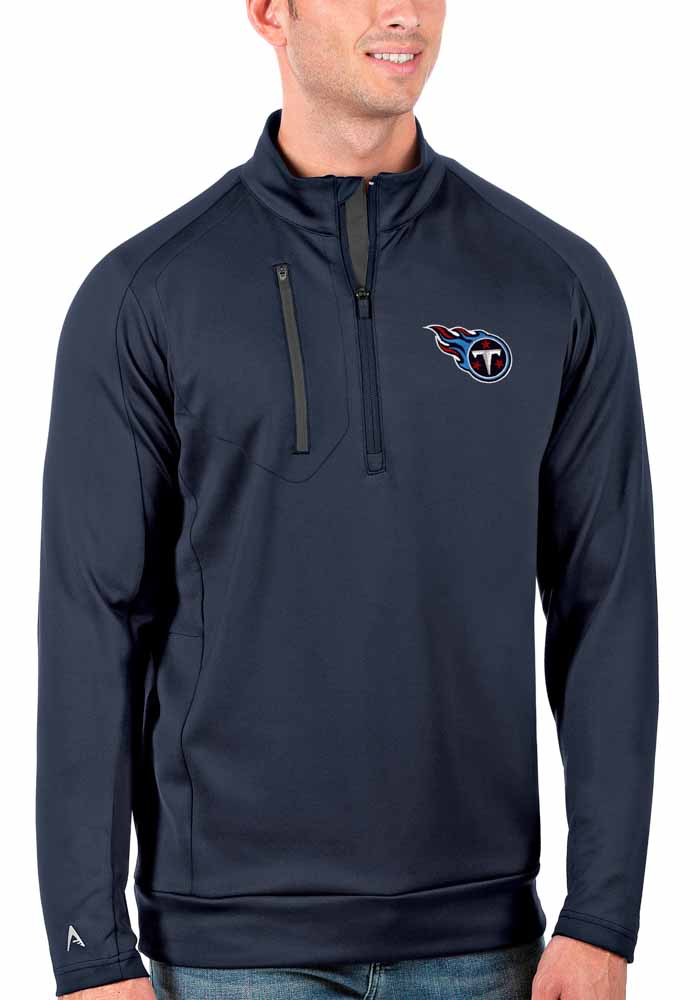 Men's Antigua Light Blue Tennessee Titans Victory Pullover Hoodie Size: Small