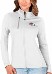 Antigua Denver Broncos Womens White Generation Light Weight Jacket