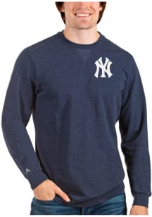 Antigua New York Yankees Mens Navy Blue Reward Long Sleeve Crew Sweatshirt