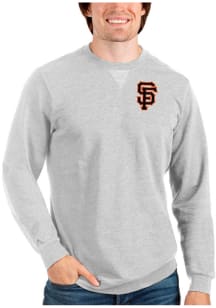 Antigua San Francisco Giants Mens Grey Reward Long Sleeve Crew Sweatshirt