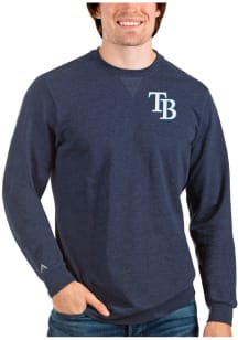 Antigua Tampa Bay Rays Mens Navy Blue Reward Long Sleeve Crew Sweatshirt
