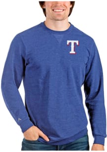 Antigua Texas Rangers Mens Blue Reward Long Sleeve Crew Sweatshirt