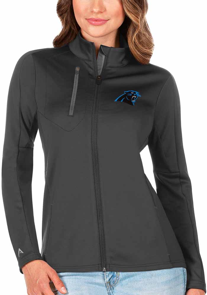Antigua Carolina Panthers Womens Grey Generation Light Weight Jacket