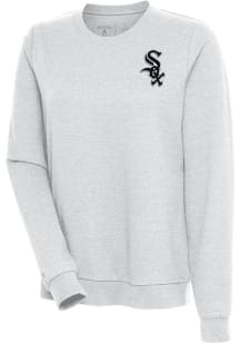 Antigua Chicago White Sox Womens Grey Action Crew Sweatshirt