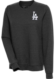 Antigua Los Angeles Dodgers Womens Black Action Crew Sweatshirt