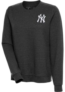 Antigua New York Yankees Womens Black Action Crew Sweatshirt