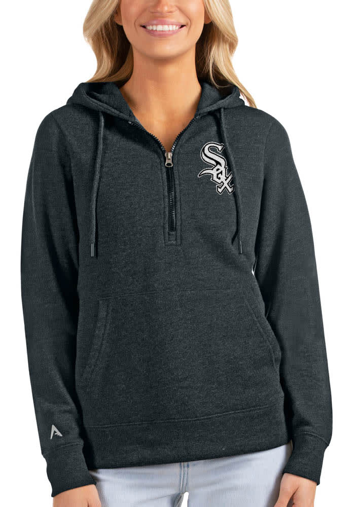 Antigua Chicago White Sox Womens Charcoal Action Hooded Sweatshirt
