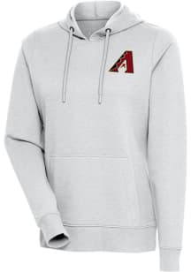 Antigua Arizona Diamondbacks Womens Grey Action Hooded Sweatshirt