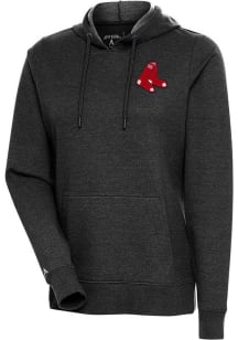 Antigua Boston Red Sox Womens Black Action Hooded Sweatshirt
