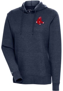 Antigua Boston Red Sox Womens Navy Blue Action Hooded Sweatshirt