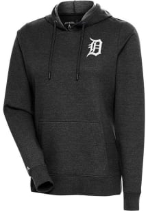 Antigua Detroit Tigers Womens Black Action Hooded Sweatshirt