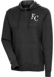 Antigua Kansas City Royals Womens Black Action Hooded Sweatshirt