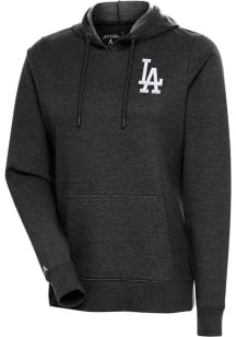Antigua Los Angeles Dodgers Womens Black Action Hooded Sweatshirt