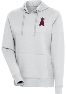 Antigua Los Angeles Angels Womens Grey Action Hooded Sweatshirt
