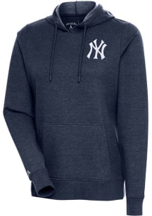 Antigua New York Yankees Womens Navy Blue Action Hooded Sweatshirt