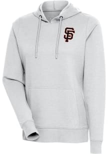 Antigua San Francisco Giants Womens Grey Action Hooded Sweatshirt