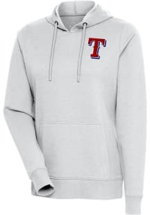 Antigua Texas Rangers Womens Grey Action Hooded Sweatshirt