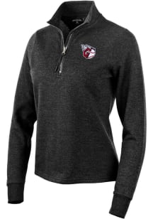 Antigua Cleveland Guardians Womens Black Action 1/4 Zip Pullover