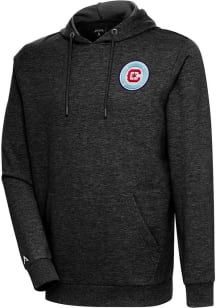 Antigua Chicago Fire Mens Black Action Long Sleeve Hoodie