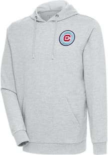 Antigua Chicago Fire Mens Grey Action Long Sleeve Hoodie