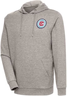 Antigua Chicago Fire Mens Oatmeal Action Long Sleeve Hoodie