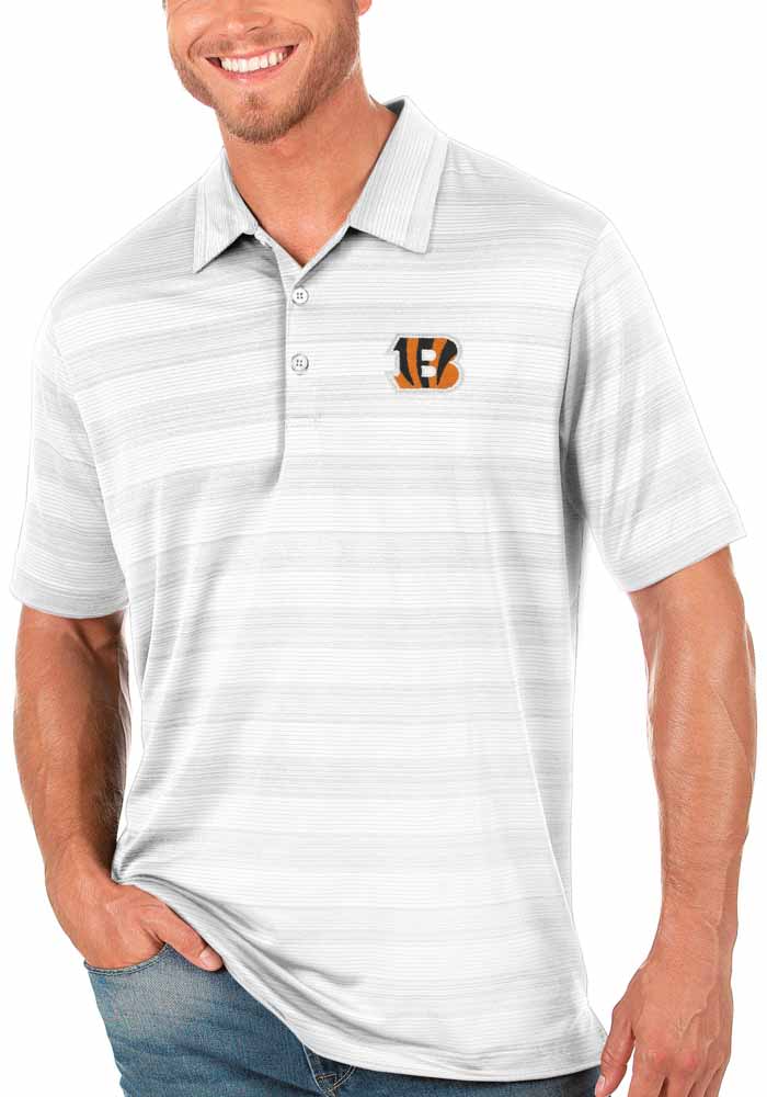 Men's Antigua Black Cincinnati Bengals Legacy Pique Polo Size: Small