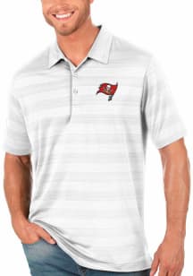 Antigua Tampa Bay Buccaneers Mens White Compass Short Sleeve Polo