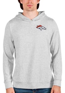 Antigua Denver Broncos Mens Grey Absolute Long Sleeve Hoodie