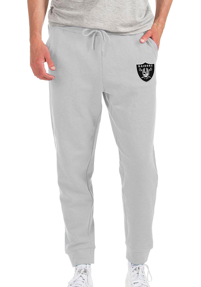 Antigua Las Vegas Raiders Grey Action Sweatpants, Grey, 55% Cotton / 45% POLYESTER, Size L, Rally House