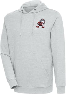 Antigua Cleveland Browns Mens Grey Action Long Sleeve Hoodie