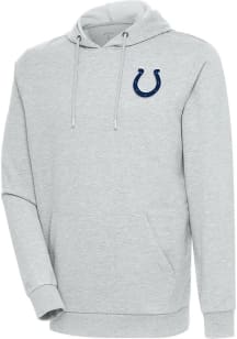 Antigua Indianapolis Colts Mens Grey Action Long Sleeve Hoodie
