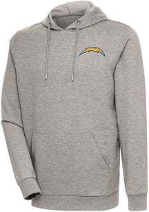 Antigua Los Angeles Chargers Mens Oatmeal Action Long Sleeve Hoodie