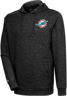 Antigua Miami Dolphins Mens Black Action Long Sleeve Hoodie