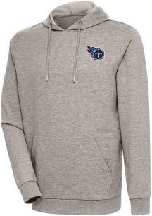 Antigua Tennessee Titans Mens Oatmeal Action Long Sleeve Hoodie