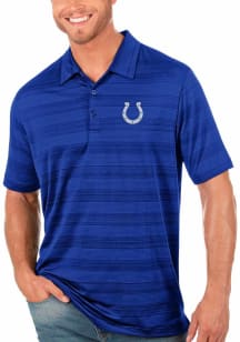 Antigua Indianapolis Colts Mens Blue Compass Short Sleeve Polo