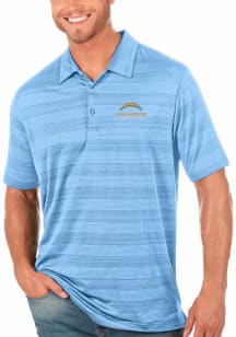 Antigua Los Angeles Chargers Mens Blue Compass Short Sleeve Polo