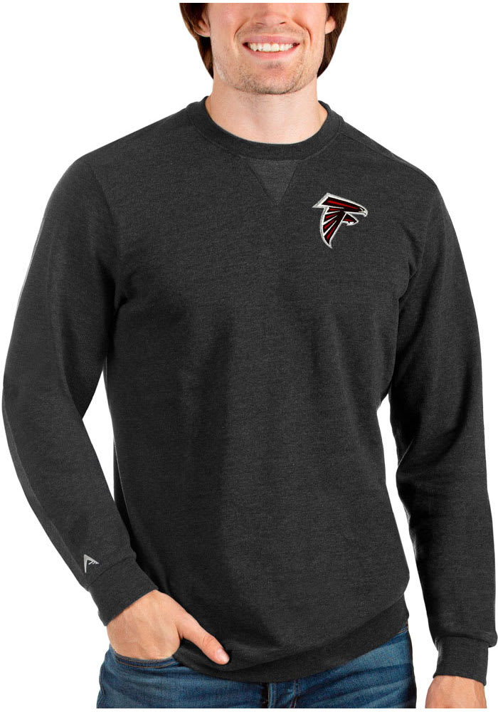 Women's Antigua Black Atlanta Falcons Victory Chenille Pullover Sweatshirt Size: Medium