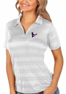 Antigua Houston Texans Womens White Compass Short Sleeve Polo Shirt
