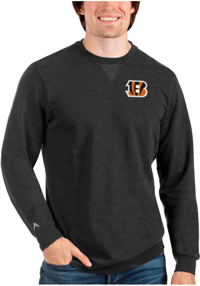 Cincinnati Bengals Antigua Team Reward Crewneck Pullover Sweatshirt -  Heathered Gray