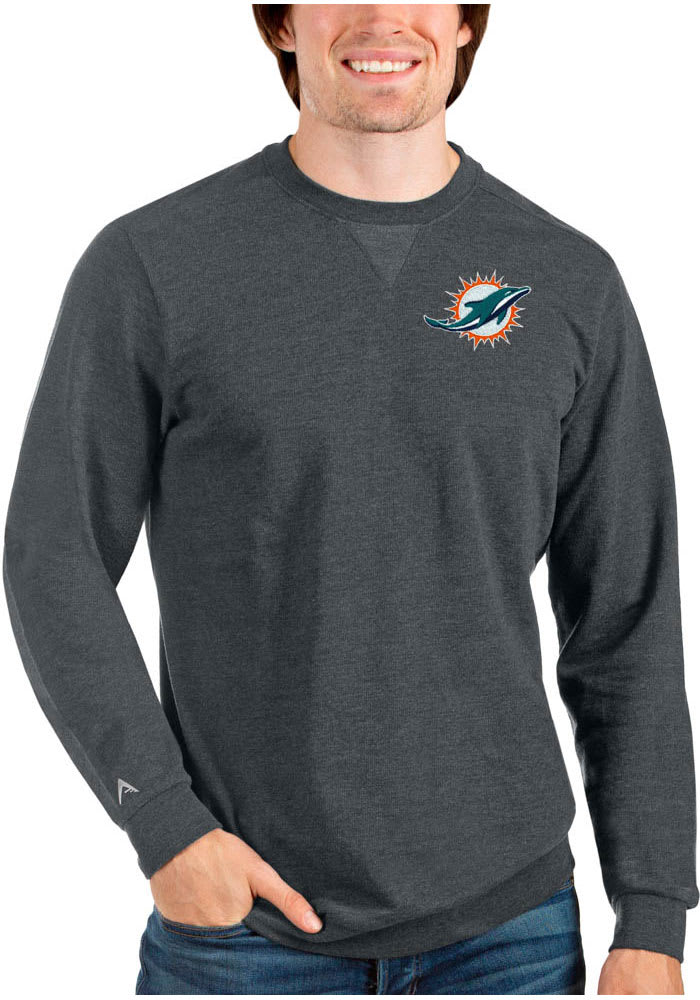 Miami Dolphins Antigua Legacy Pique Polo - Charcoal