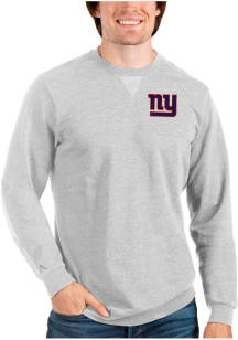 Antigua New York Giants Mens Grey Reward Long Sleeve Crew Sweatshirt