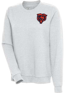 Antigua Chicago Bears Womens Grey Action Crew Sweatshirt