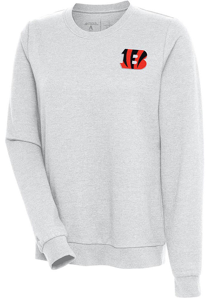 Women's Antigua Black Cincinnati Bengals Victory Crewneck