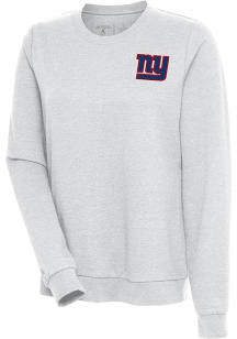 Antigua New York Giants Womens Grey Action Crew Sweatshirt